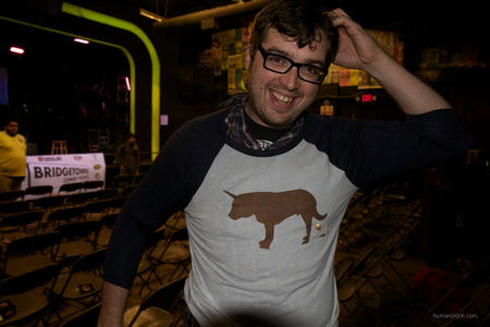 Jonah Ray in a Labricorn